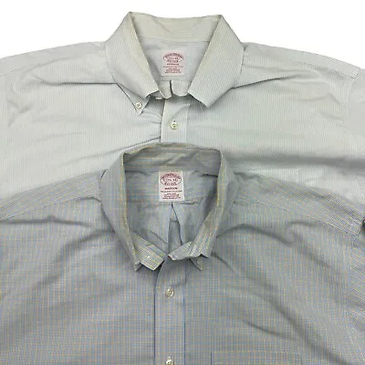 Brooks Brothers Mens Button Down Dress Shirts Lot Of 2 Madison 17.5 - 34 • $19.99