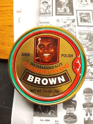 MUHAMMAD ALI -VINTAGE MUHAMMAD ALI SHOE POLISH TIN-Brown Never Opened  • $34.10