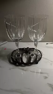 Waterford Marquis Brookside Crystal All Purpose Goblets 8.5  Tall 12 Oz Set Of 2 • $0.99