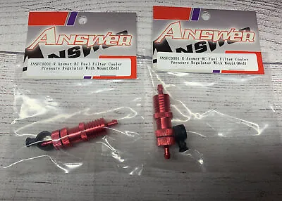 Answer-RC RC Fuel Filter Cooler Pressure Regulator With Mount New 2pk RED • $8.99