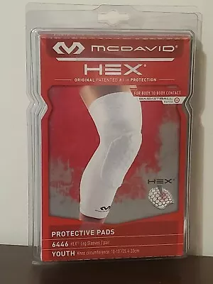 McDavid Protective Pads 6446 HEX Leg Sleeves - Pair - Youth Size - White • $14.99