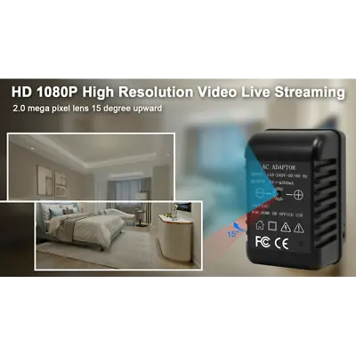 Nanny Cam Cell Phone Charger | Hd1080p | Live View | Night Vision | 32gb | Usa • $229