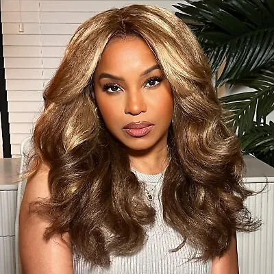 Mongolian Highlight Honey Blonde Kinky Straight 13x4 Lace Frontal Human Hair Wig • $126.40