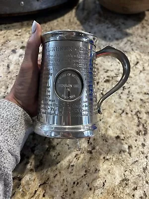 Vintage Metal Beer Stein Mug Pewter History Of Heineken Cup • $9.99