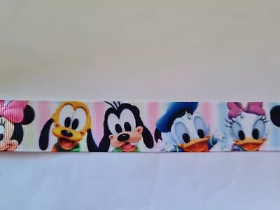 2 Meters Of Disney Mickey And Minnie Mouse Print Grosgrain Ribbon 1  Wide • $4.51