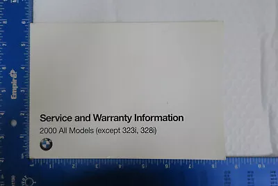 2000 00 Bmw Maintenance Repair Service Guide Owner's Manual Supplement Book (s1) • $12.59