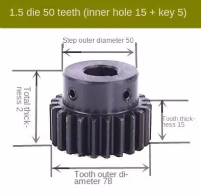 10pc 1.5 Die 50 Perforations 15 Keys 5 Bump Gear Motor Gear Spur Gear With Step • $465.16