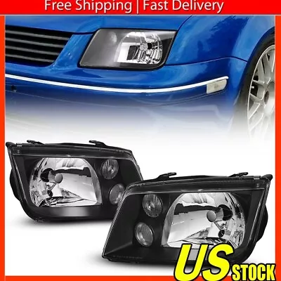 For 99-05 Jetta Mk4 Black Housing Headlights W/ Fog Lamp • $82.64