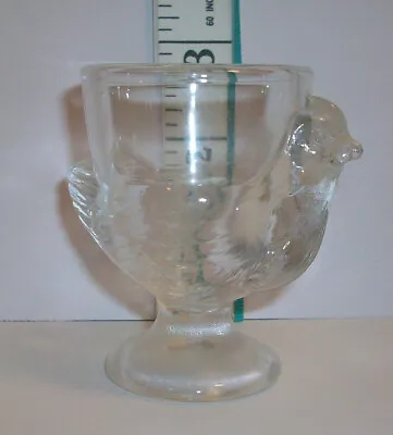 Chicken Hen Egg Cup Holder | Made In France Vintage Clear Glass • $4.50