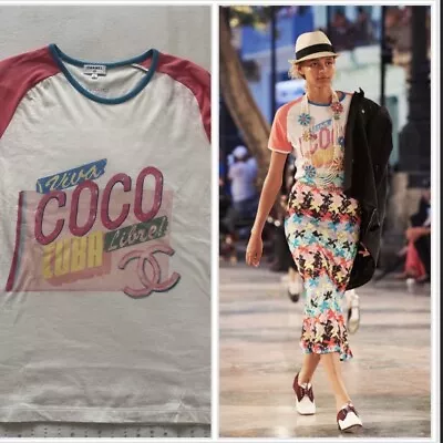 Authentic CHANEL Tshirt Viva Libre COCO Cuba SIZE M • £403.72