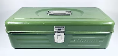 Vtg Union Metal Steel Utility Storage Case Toolbox Tackle Box Green #2011 MINTY! • $24.99