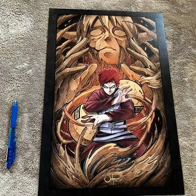 Limited Edition Naruto Shippuden Art Print 42/80 - Gaara The Kazekage - Signed • $50