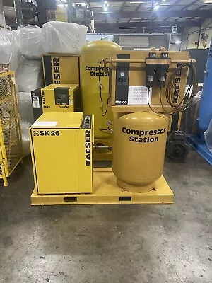 Kaeser SK26 Compressor Station 20hp Rotary Screw Air KRD100 Refrig Dryer Tank • $8900