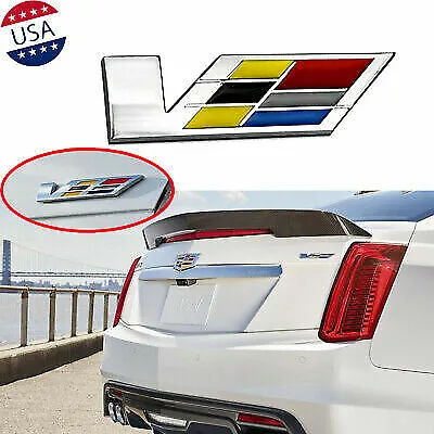1X NEW For Cadillac CTS STS SRX V TRUNK BADGE FENDER Emblems REAR DECAL • $13.99
