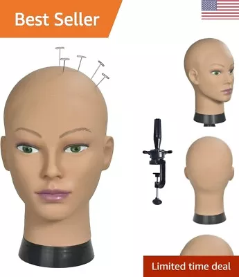 Bald Mannequin Head For Wigs & Glasses Display - Silicone Material - Free Clamp • $38.99