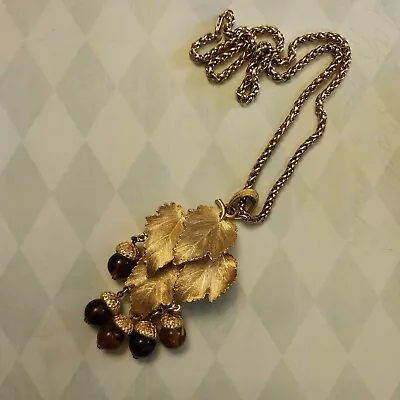 Vintage Golden Tone Acorn Necklace - Beautiful! • $24.99