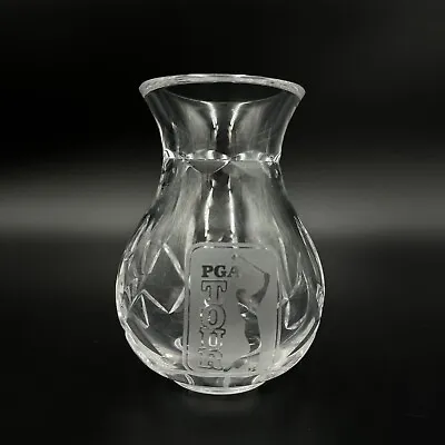 Waterford Crystal Small Posey Bud Vase 4  ETCHED PGA TOUR • $30