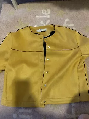 $20 • Buy Zara Yellow Jacket L Suede Look