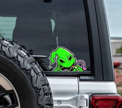 Oogie Boogie Nightmare Before Peeker Window Laptop Vinyl Sticker Car Decal • $3.50