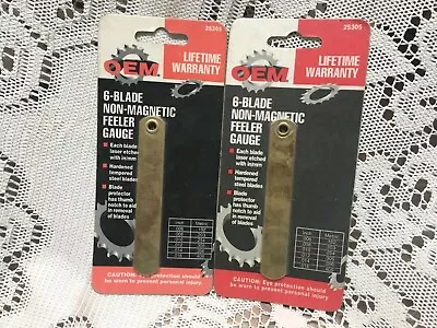 Lot Of 2 OEM 6 Blade Nonmagnetic Feeler Gauges • $9.99