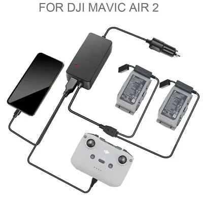 $48.50 • Buy Battery Car Charger USB Charging Controller Phone Hub For DJI Mavic Air 2 Drone