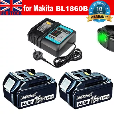 UK For Makita 18V 6.0Ah LXT Li-ion Battery BL1830 BL1840 BL1850 BL1860 / Charger • £36.89