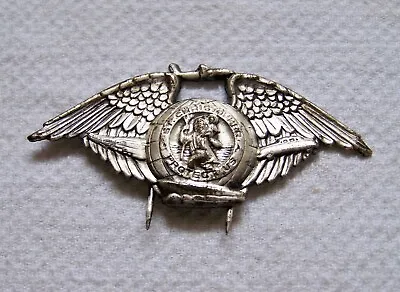 Vtg CREED Signed Winged ST. CHRISTOPHER Protect Us Auto Guide Visor Pin Medal • $49.99