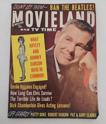 MOVIELAND And TV Time Magazine JOHNNY CARSON ELVIS PRESLEY November 1964 • $17