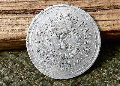 $12.49 • Buy 1900s KLAMATH FALLS OREGON OR. (NEAR CA) KLAMATH BILLIARD PARLOR C/S K VA TOKEN