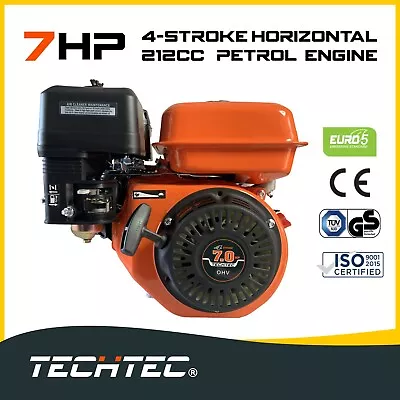 7HP Recoil Start Stationary Petrol Engine OHV 4-Stroke Horizontal Shaft Motor • $199