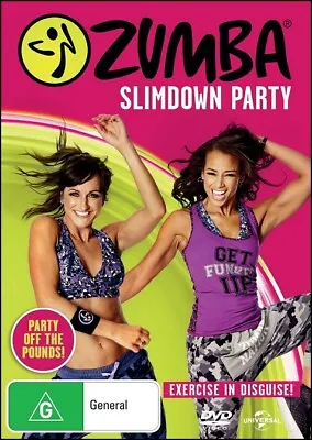 ZUMBA - SLIMDOWN PARTY Dance HEALTH FITNESS Workout - Exercise In Disguise! DVD • $16