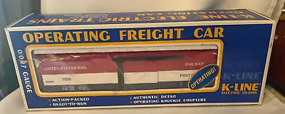 K-Line K-7009 U.S. Post Office RR Mail Classic Operating O Boxcar NEW • $32