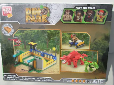 Dino Park Dinosaur Research Center Set W/ 4 Minifigure Block Tech 454 Pcs • $17.02