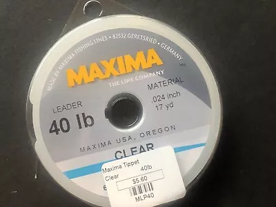 Maxima Leader 27yd Spool Clear 40lb • $3.50