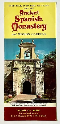 1960s Ancient Spanish Monastery Mission Gardens Miami FL Vtg Travel Brochure  • $14.50