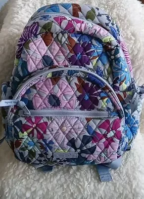 Vera Bradley Bengal Lily Compact Essential Backpack Floral Pattern Purple • $29.99