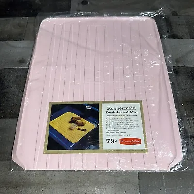 Vintage 1961 Rubbermaid Kitchen Drainboard Mat 1131 Pink NOS 13X16” • $36.99