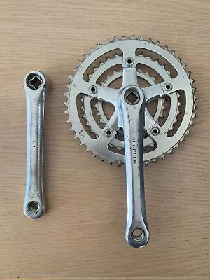 Vintage Sugino Crankset 175mm Arms 26-36-46 Rings Minimal Wear With BB • $19.99