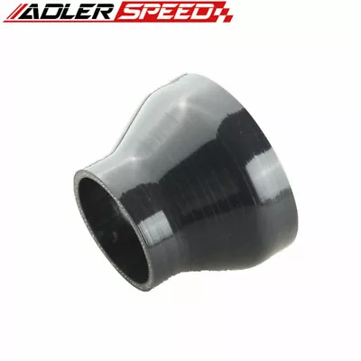 3Ply 4  To 2'' Inch ID Straight Reducer Black Silicone Hose Coupler 76.2mm  • $11