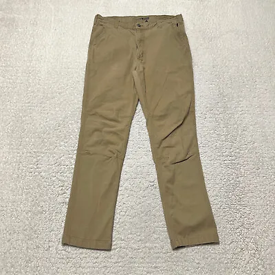 Carhartt Pants Men 36x32 Brown Stragith Fit Tapered Rugged Flex Canvas Work Wear • $29.95