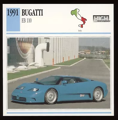 1991  Bugatti  EB 110  Classic Cars Card • $4.95