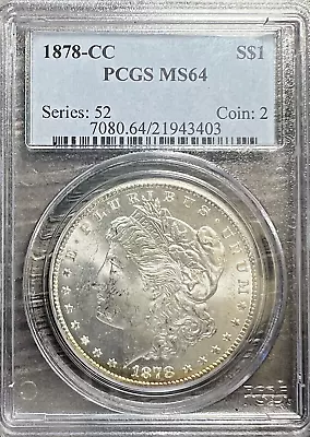 1878-CC $1 Morgan Dollar  PCGS MS-64 • $900