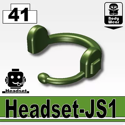 Tank Green Headset-JS1 Tactical Headset Compatible W/toy Brick Minifigures • $1.68