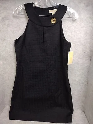Michael Kors Basics Black Crepe Sleeveless Dress MSRP $159.50 Size 10~ 36  Bust • $34.99