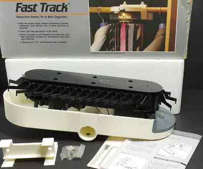 Fast Track Motorized 36 Tie Or Belt Rack Closet Organizer Tested Original Box • $22.49