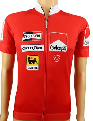 Verge Core Fitted Cycles PHL Full Zip Red Cycling Jersey Shirt L Philadelphia PA • $14.02