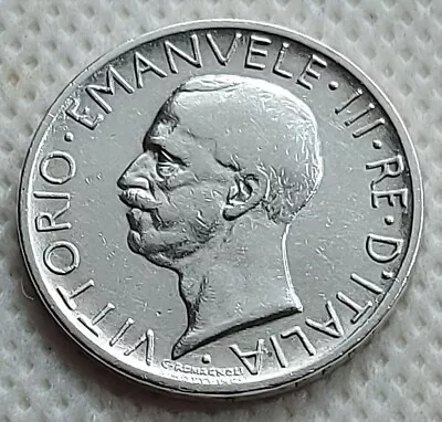 5 Lire 1929. R Italy Silver Coin King Vittorio Emanuele III Eagle Silver Coin ! • $14.99