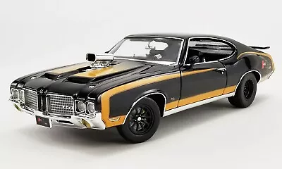 Acme 1/18 1972 Oldsmobile 442 Hurst Drag Outlaw Black A1805621 Limited Edition • $139.99