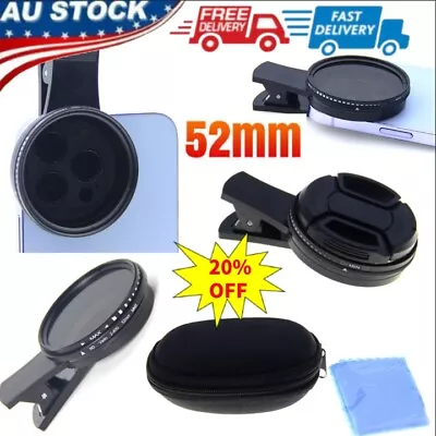 52mm CPL Phone Camera Lens Attachment Universal Clip On Cellphone CPL Filter • $19.04