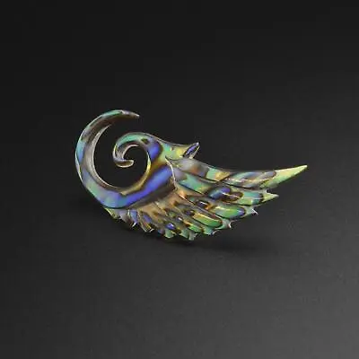 £15.99 • Buy Shell Spiral Ear Gauge Stretcher | Abalone Shell Angel Wing | SIBJ Quality